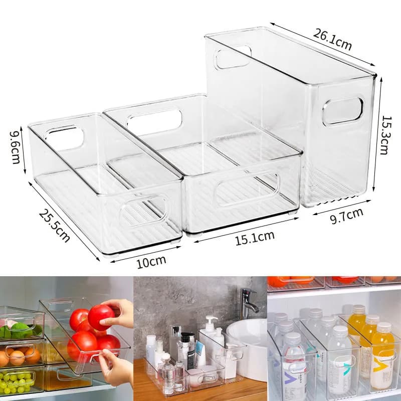 Clear Refrigerator Storage Box for Airbnb Kitchen Organization