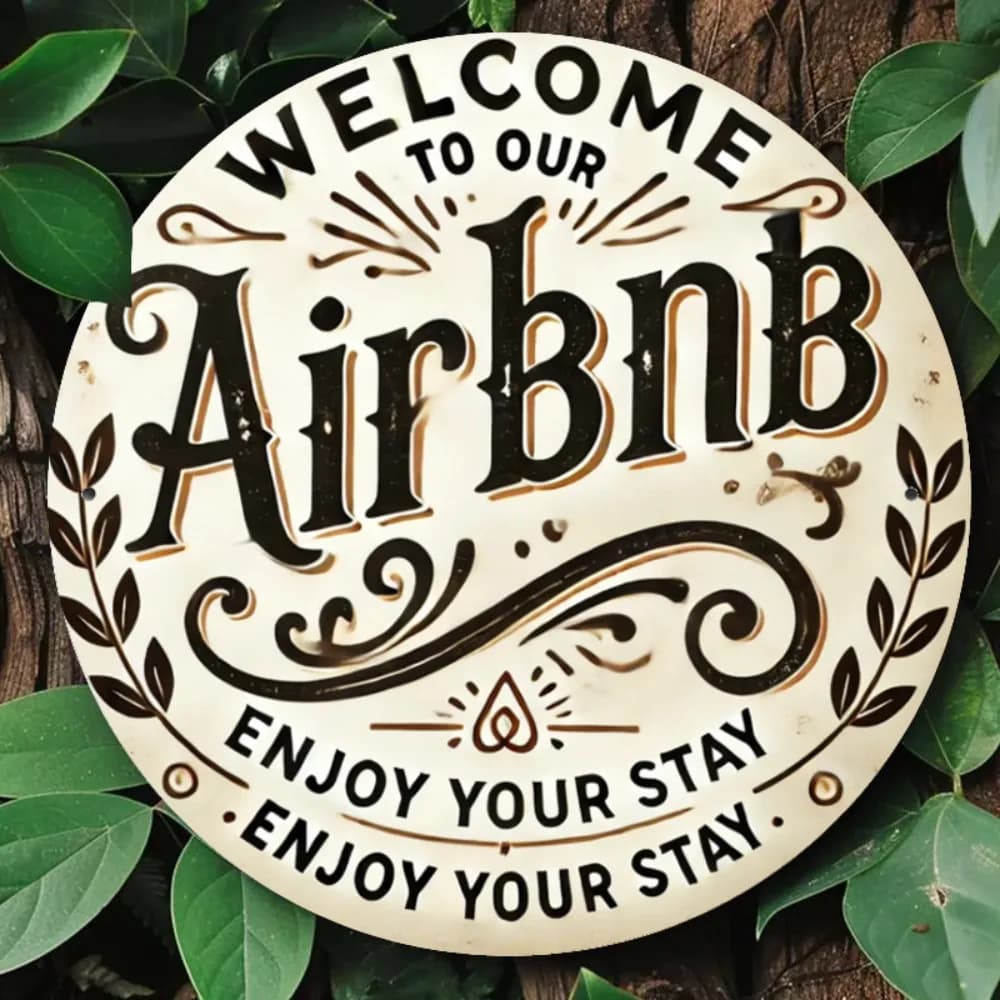 Custom Engraved Address Sign for Airbnb Welcome Areas