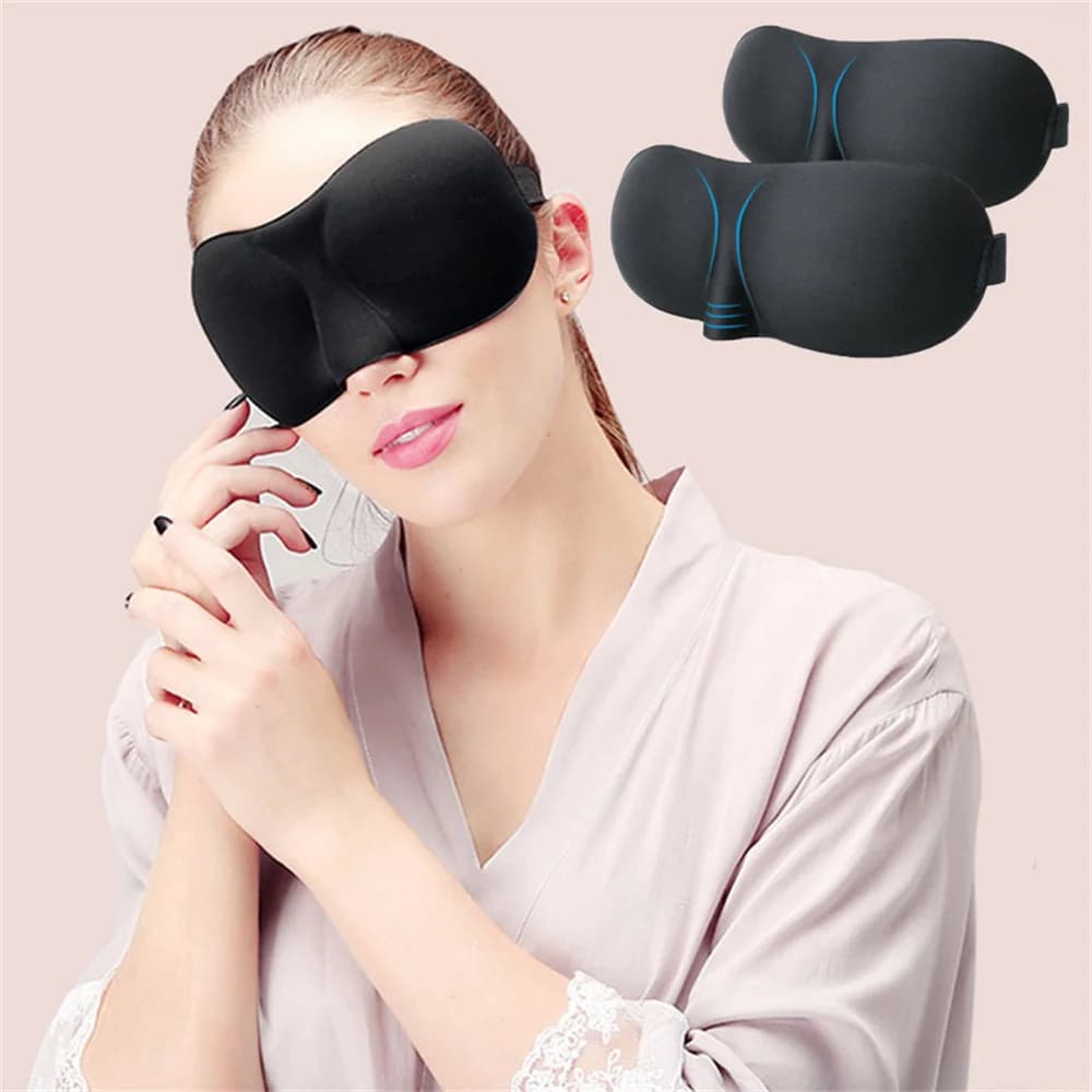 3D Sleeping Eye Mask for Airbnb Bedroom | Soft Blackout Blindfold