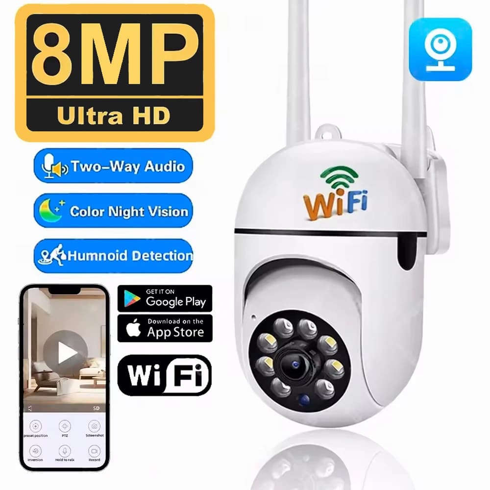 8MP Wireless Outdoor Security Camera for Airbnb Smart Home Hosts