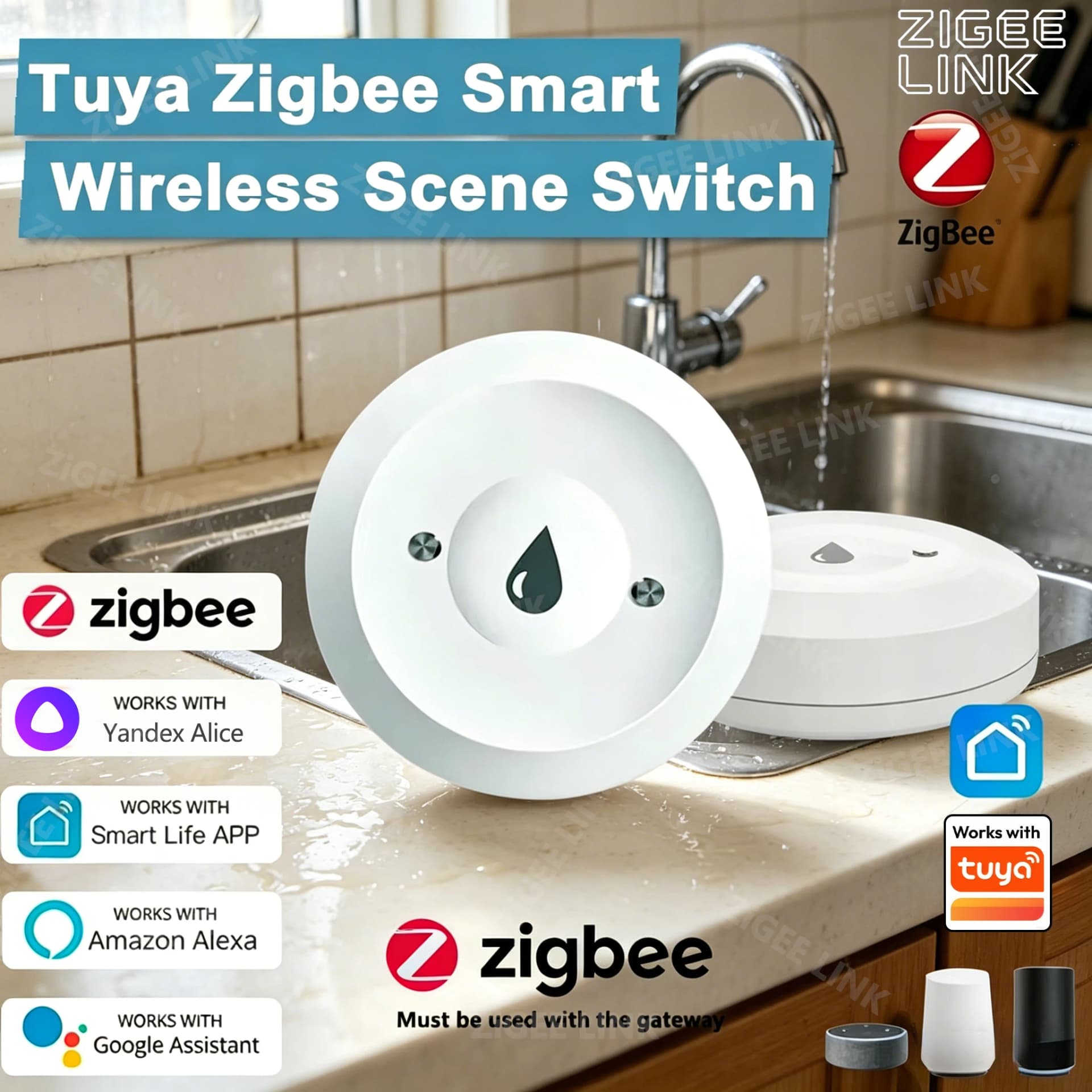 Smart Water Leak Sensor for Airbnb & STR Tech-Ready Rentals
