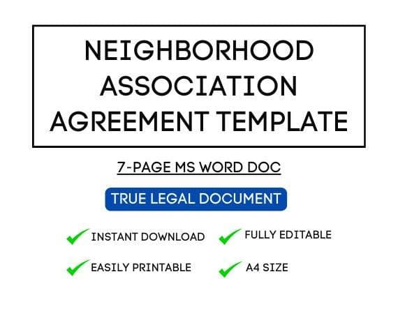 Customizable STR Neighborhood Agreement for Airbnb Hosts