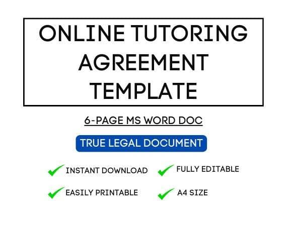 Airbnb Tutoring Contract Template for STR Hosts