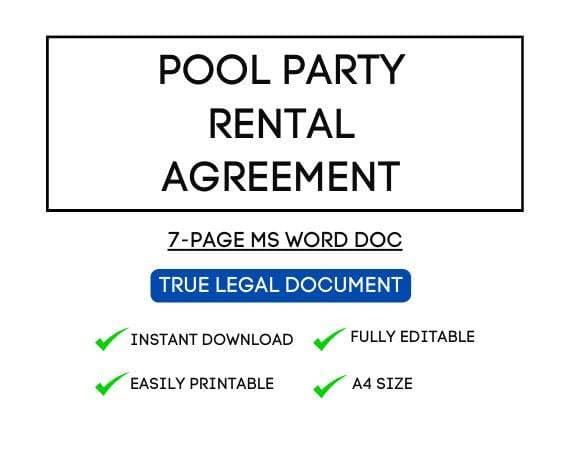 Comprehensive Pool Party Agreement for Airbnb Hosts