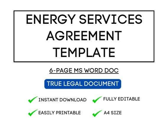 Energy Services Agreement Template for Airbnb Hosts