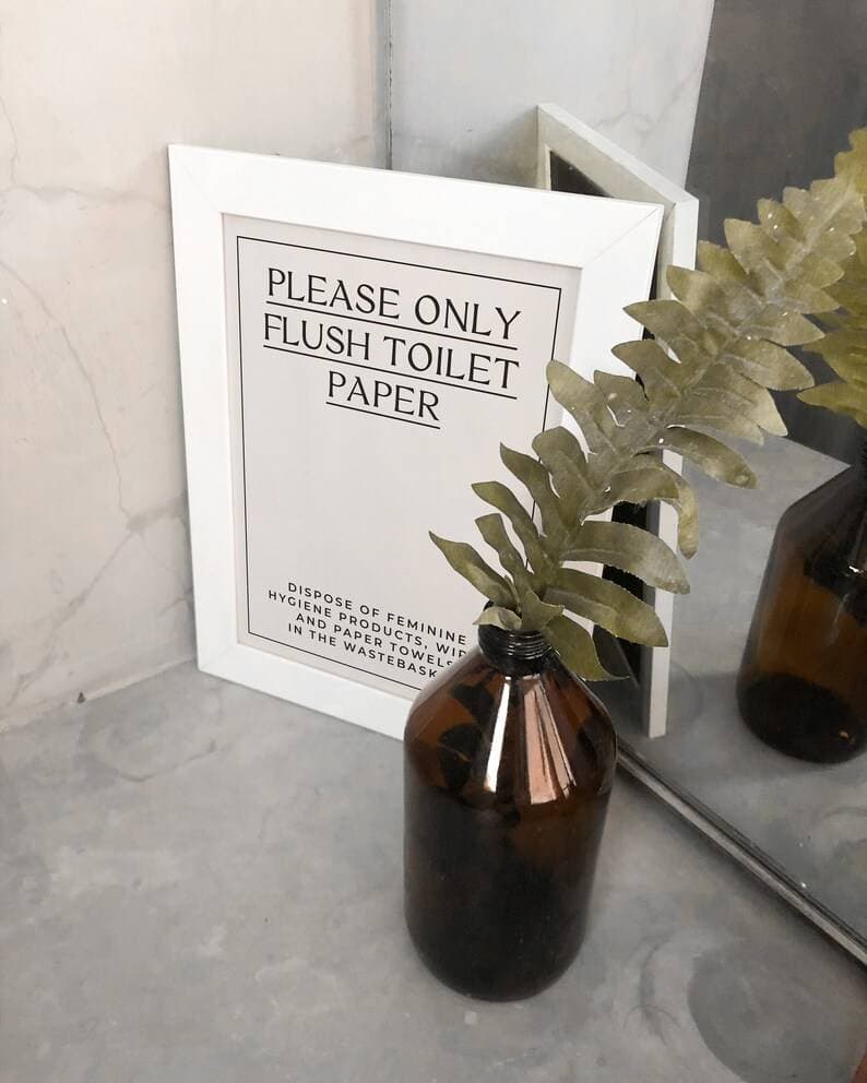 Airbnb Do Not Flush Sign Template for STR Hosts