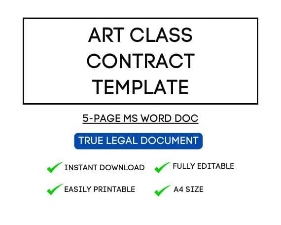 Airbnb Art Class Contract Template for STR Hosts