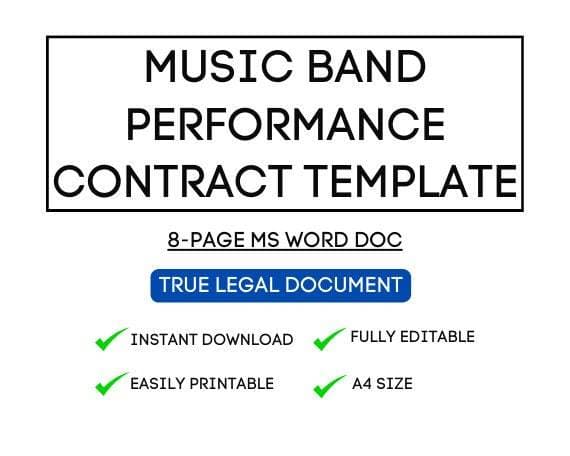 Music Band Performance Agreement for Airbnb Hosts