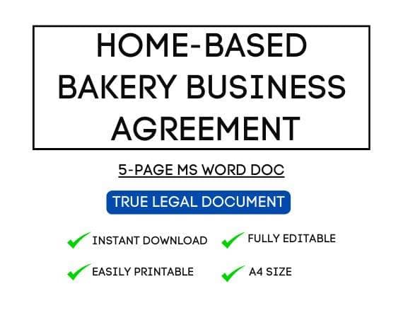 Airbnb Host Bakery Business Agreement Template