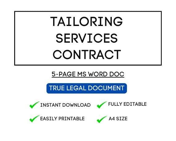 Airbnb Contract Template for Tailoring Services
