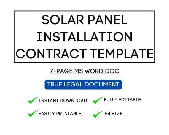 Solar Panel Installation Contract for Airbnb Hosts