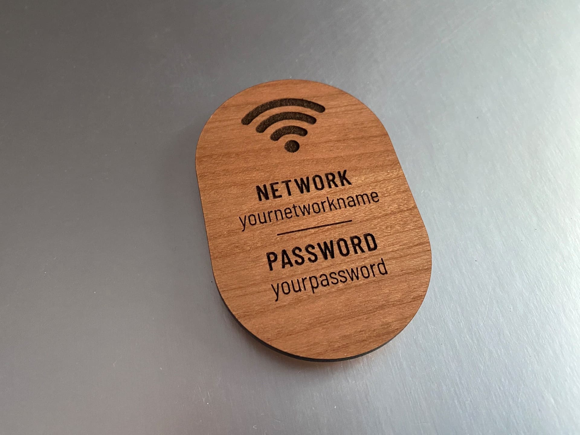 Custom Engraved Wooden WiFi Password Sign for Airbnb Hosts