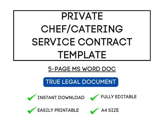 Customizable Catering Contract Template for Airbnb Hosts