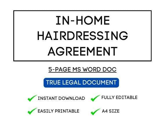 Airbnb In-Home Hairdressing Contract Template for Hosts