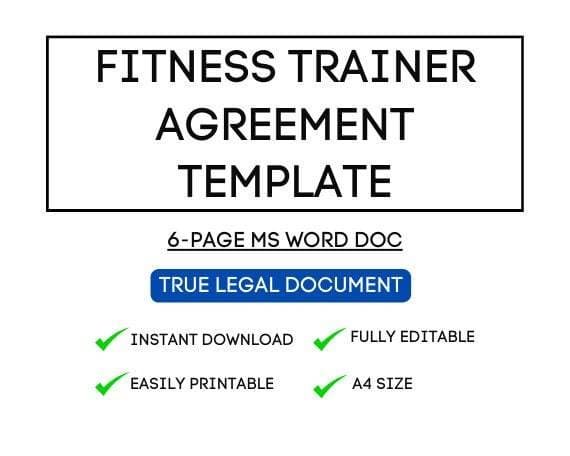 Customizable Fitness Trainer Contract for Airbnb Hosts
