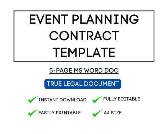 Event Planning Contract Template for Airbnb Hosts