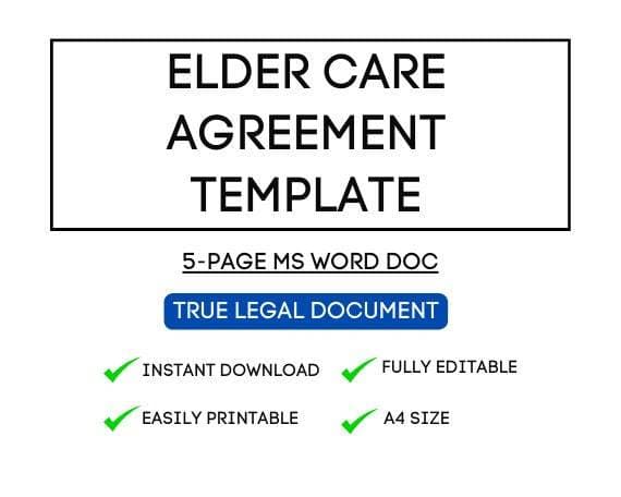 Elder Care Agreement Template for Airbnb Hosts