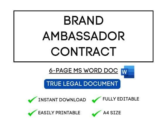 Airbnb Host Brand Ambassador Contract Template