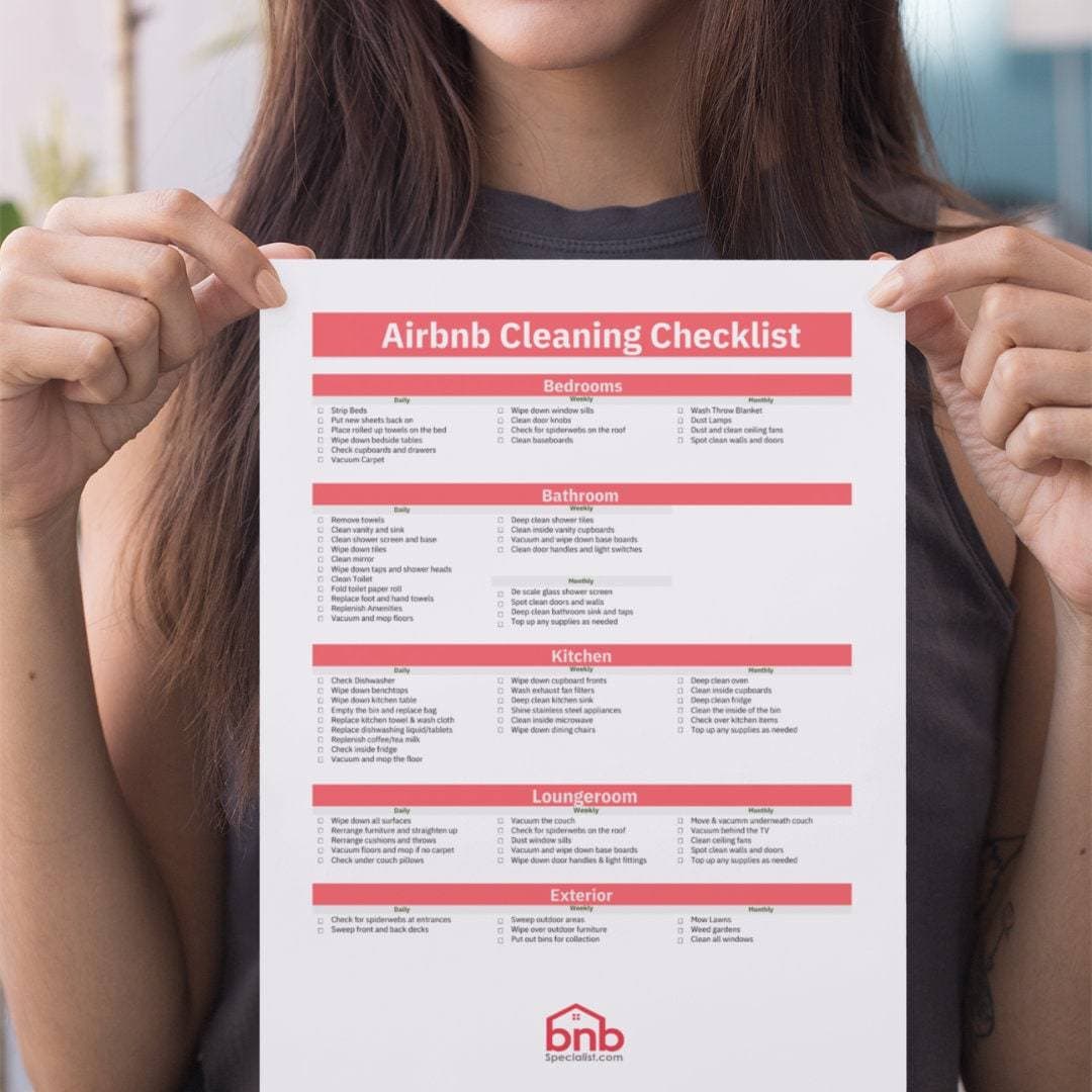 Vacation Rental Cleaning Checklist Template for Airbnb Hosts
