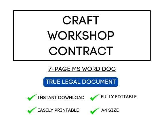 Craft Workshop Agreement Template for Airbnb Hosts