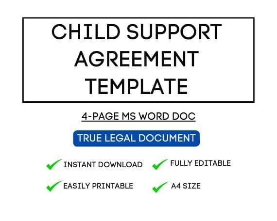 Customizable Child Support Agreement for STR Hosts