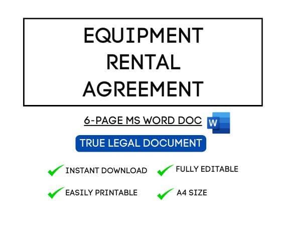 Airbnb Equipment Rental Agreement Template for STR Hosts