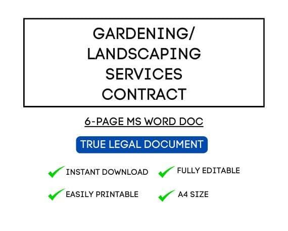 Gardening & Landscaping Contract Template for Airbnb & STR Hosts