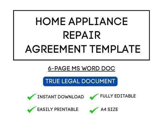 Appliance Repair Contract Template for Airbnb & STR Hosts