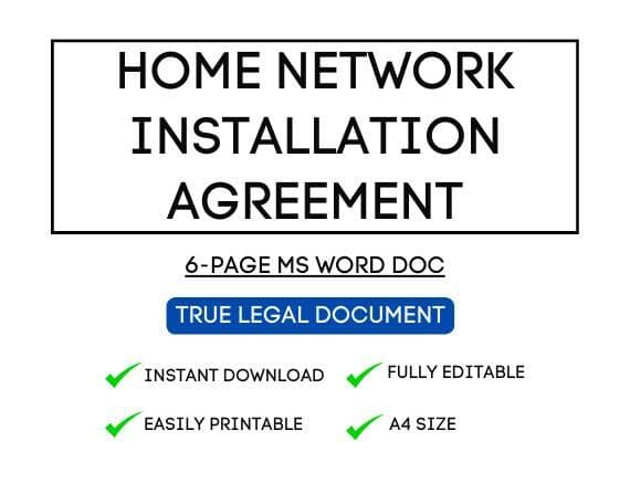 Home Network Installation Contract for Airbnb Hosts