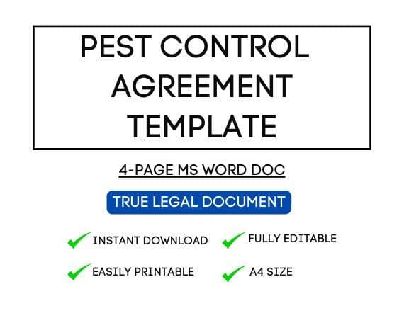 Pest Control Contract Template for Airbnb Hosts