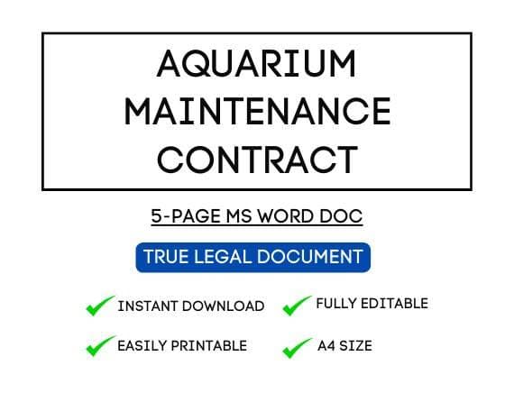 Aquarium Maintenance Contract for Airbnb Hosts & STR Managers