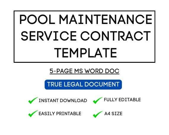 Pool Maintenance Contract Template for Airbnb & STR Hosts