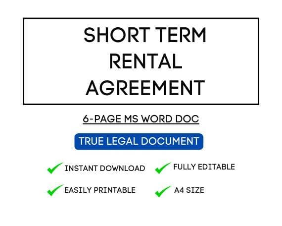 Professional Short-Term Rental Contract Template for Hosts