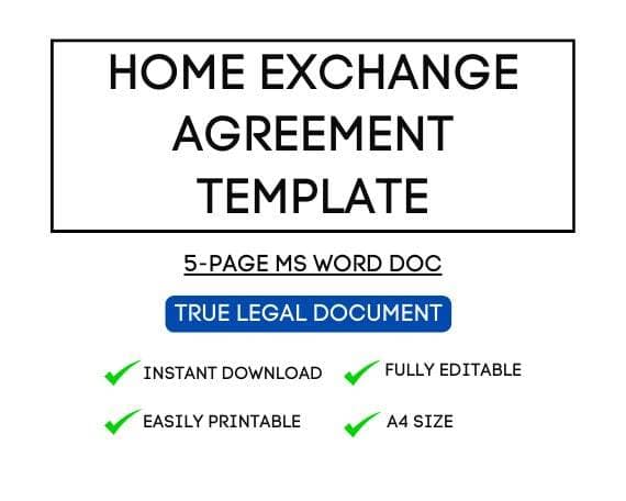 Home Exchange Agreement Template for Airbnb Hosts