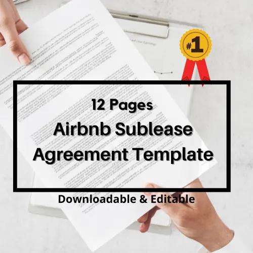 Airbnb Sublease Agreement Template
