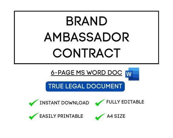 Brand Ambassador Contract Template for Airbnb & STR Hosts