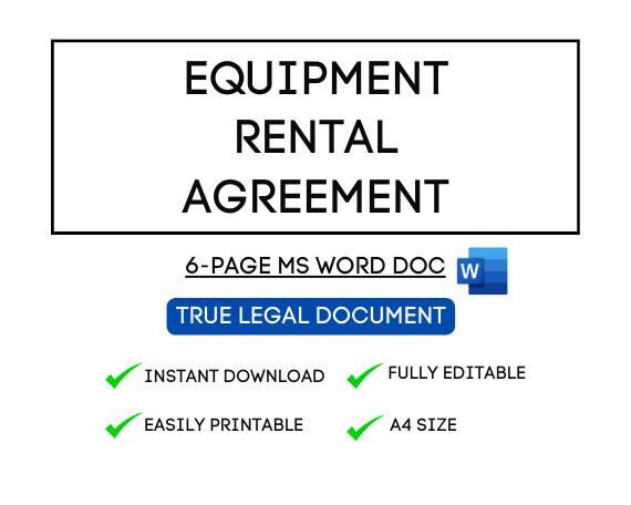 Equipment Rental Agreement Template for Airbnb & STR Hosts