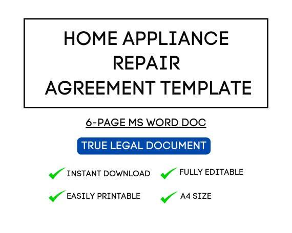Appliance Repair Contract Template for Airbnb & STR Hosts