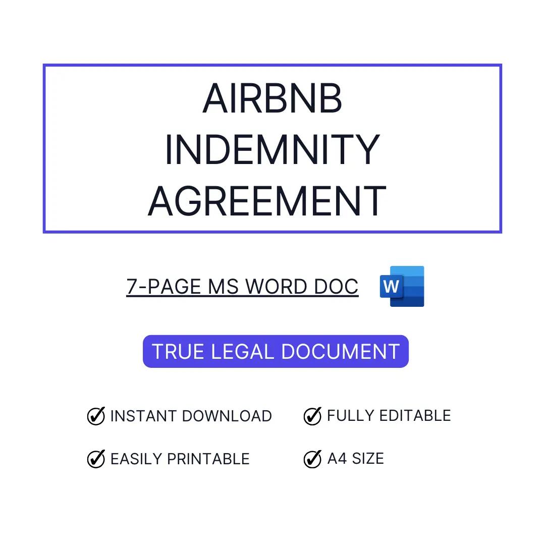 Airbnb & VRBO Indemnity Agreement Template