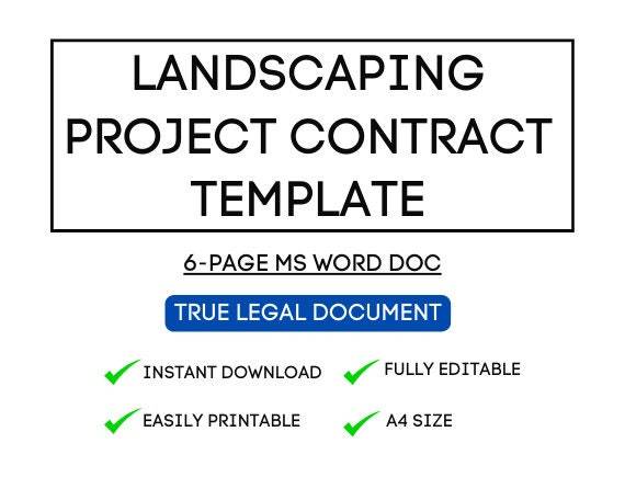 Landscaping Project Contract Template for Airbnb & STR Hosts