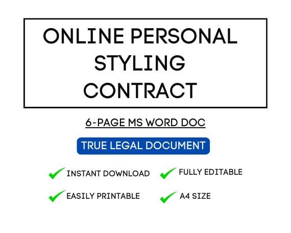 Personal Styling Service Agreement Template for Airbnb & STR Hosts