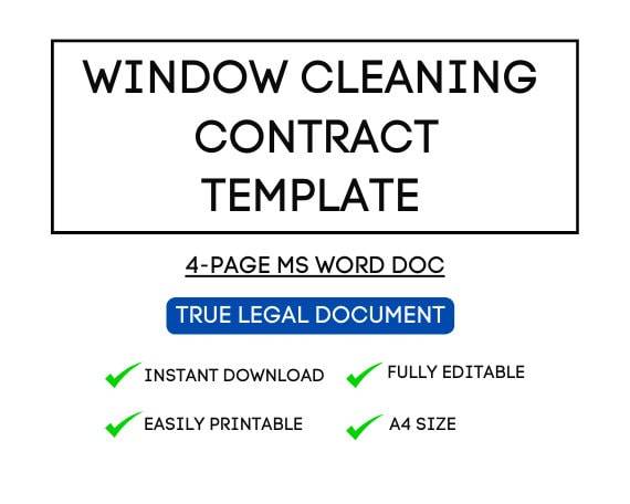 Window Cleaning Contract Template for Airbnb & STR Hosts
