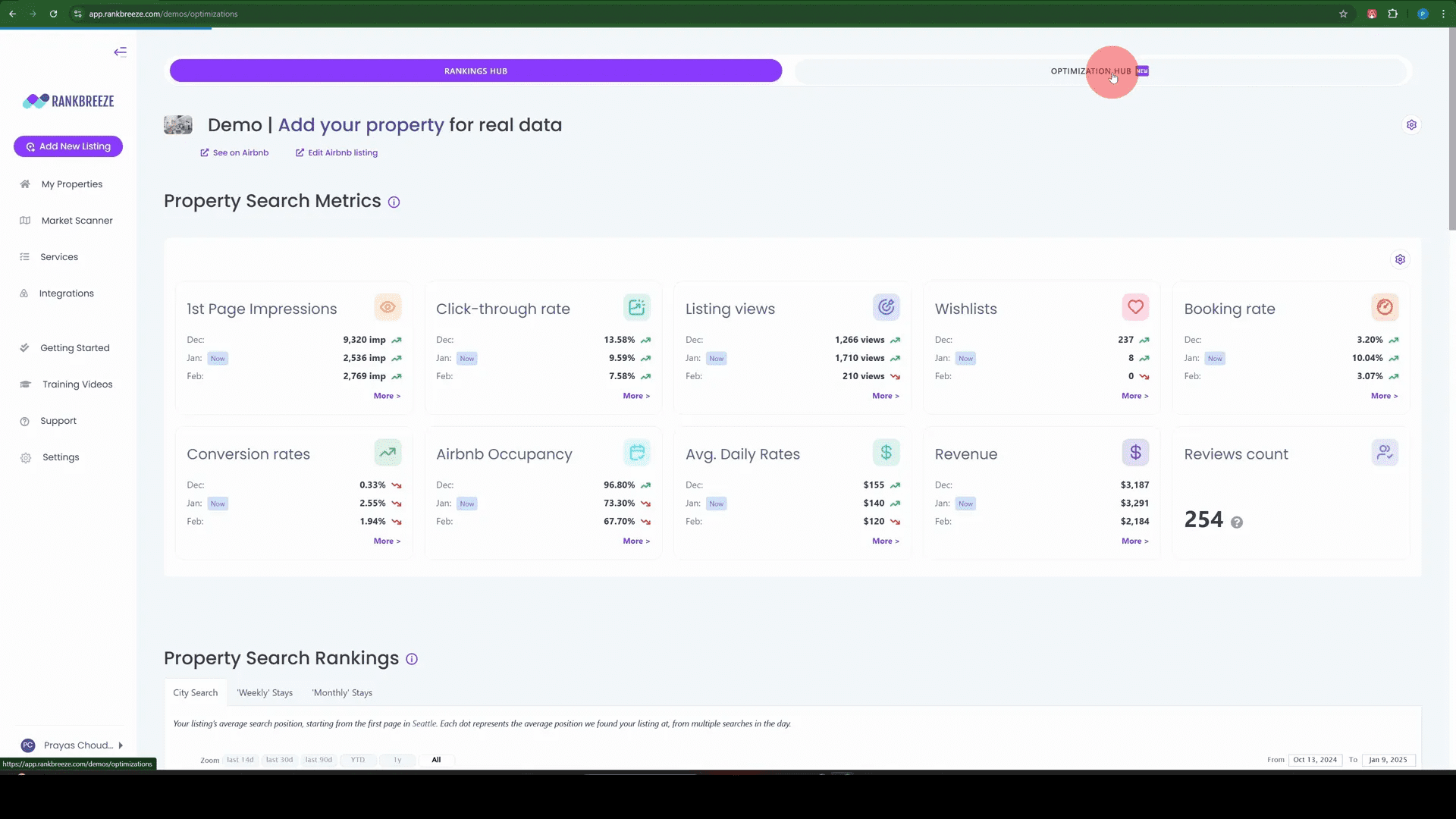 Rankbreeze Optimization Hub Screenshot