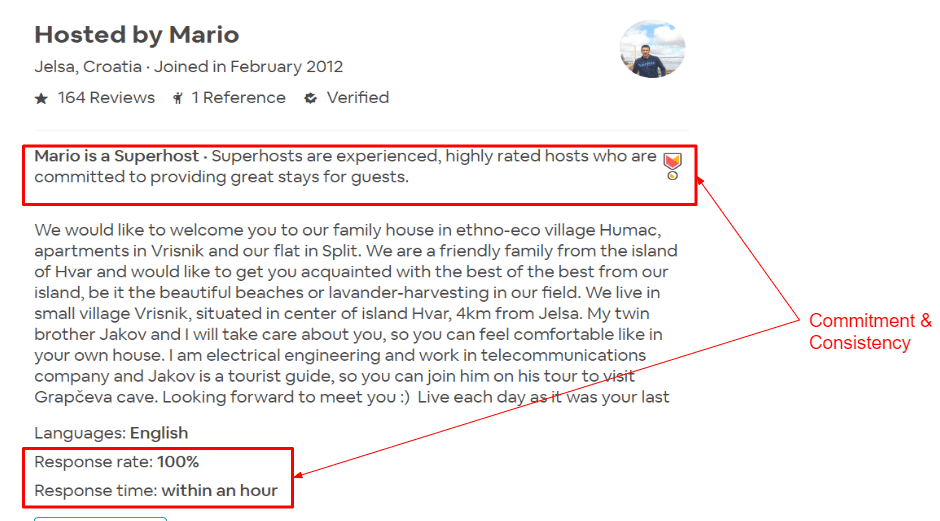 Airbnb Describe Yourself Example -1
