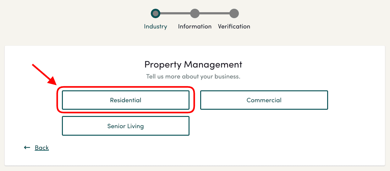 Airbnb Hosting The Airbnb Hosting property management page with the option highlighted.