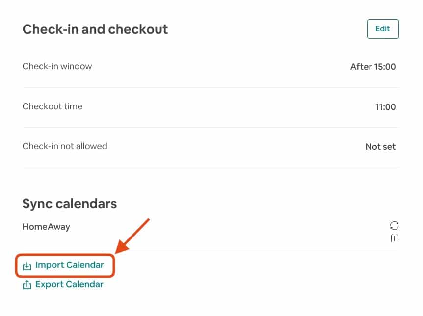 Import Calendar to Airbnb