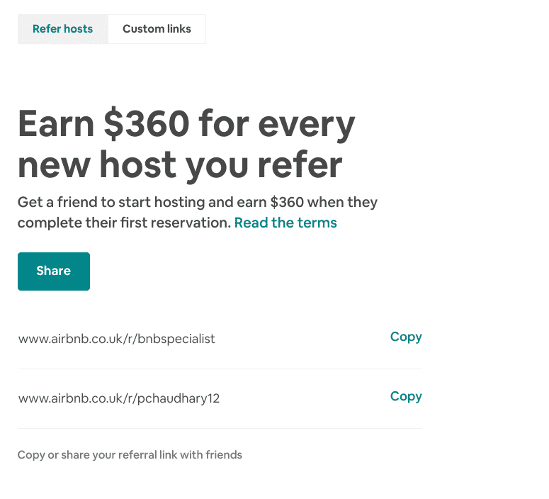 Airbnb Hosting A referral page for Airbnb Hosting company.