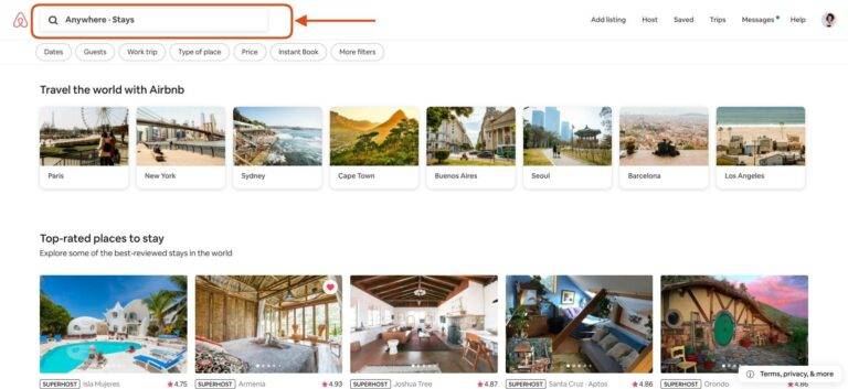Search Airbnb Listing by Map View