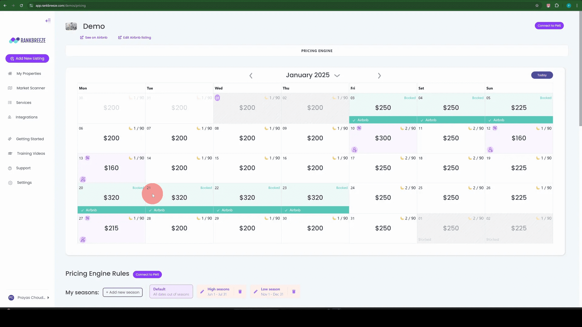 Dynamic Pricing Screenshot