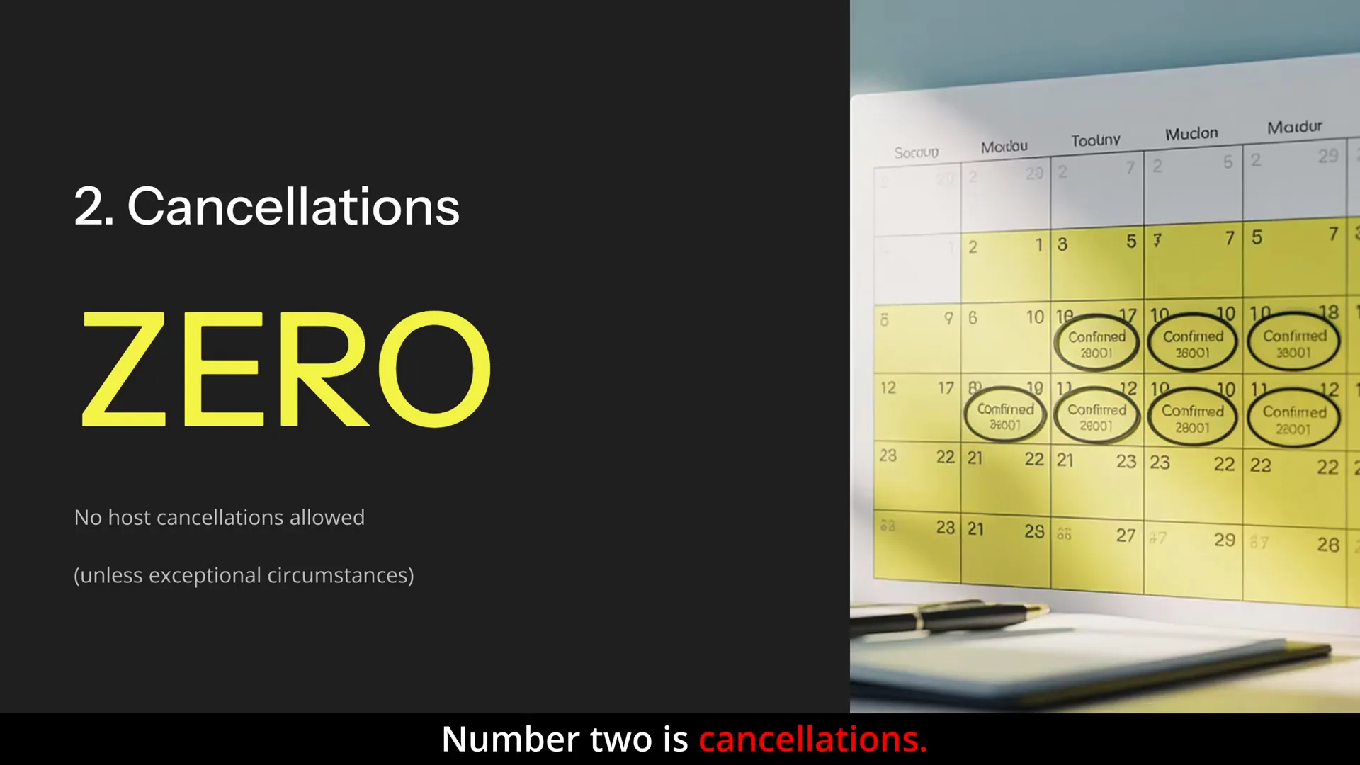 Airbnb cancellation policy for Superhosts